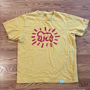 Yellow Uniqlo x Keith Haring Graphic T-Shirt